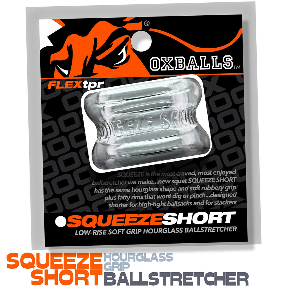 SQUEEZE SHORT flexTPR™ Soft-Grip Ball Stretcher - Clear