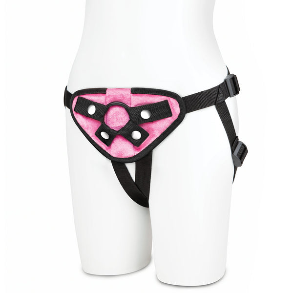 Lux Fetish Pink Velvet Strap-On Harness - Extreme Toyz Singapore - https://extremetoyz.com.sg - Sex Toys and Lingerie Online Store - Bondage Gear / Vibrators / Electrosex Toys / Wireless Remote Control Vibes / Sexy Lingerie and Role Play / BDSM / Dungeon Furnitures / Dildos and Strap Ons &nbsp;/ Anal and Prostate Massagers / Anal Douche and Cleaning Aide / Delay Sprays and Gels / Lubricants and more...