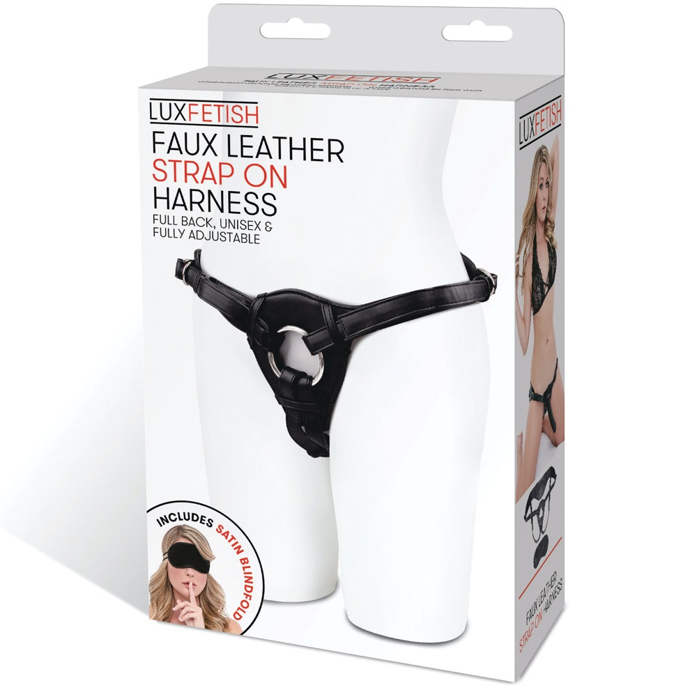 Lux Fetish Faux Leather Strap-On Harness - Extreme Toyz Singapore - https://extremetoyz.com.sg - Sex Toys and Lingerie Online Store - Bondage Gear / Vibrators / Electrosex Toys / Wireless Remote Control Vibes / Sexy Lingerie and Role Play / BDSM / Dungeon Furnitures / Dildos and Strap Ons &nbsp;/ Anal and Prostate Massagers / Anal Douche and Cleaning Aide / Delay Sprays and Gels / Lubricants and more...