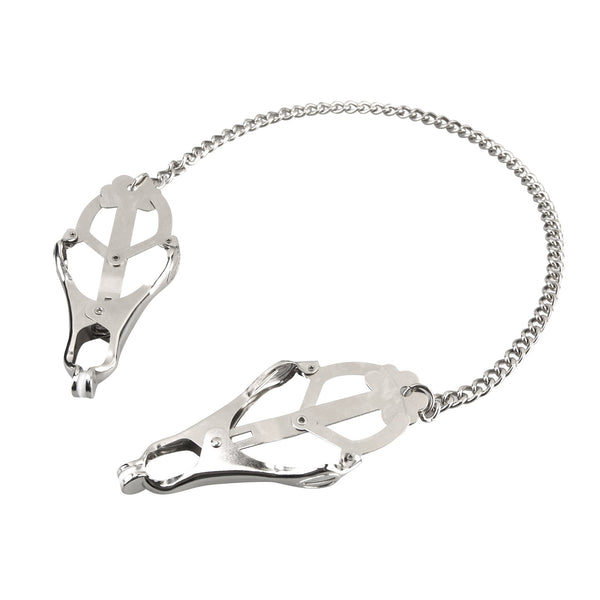 Lux Fetish Japanese Clover Nipple Clamps with Chain - Extreme Toyz Singapore - https://extremetoyz.com.sg - Sex Toys and Lingerie Online Store - Bondage Gear / Vibrators / Electrosex Toys / Wireless Remote Control Vibes / Sexy Lingerie and Role Play / BDSM / Dungeon Furnitures / Dildos and Strap Ons &nbsp;/ Anal and Prostate Massagers / Anal Douche and Cleaning Aide / Delay Sprays and Gels / Lubricants and more...