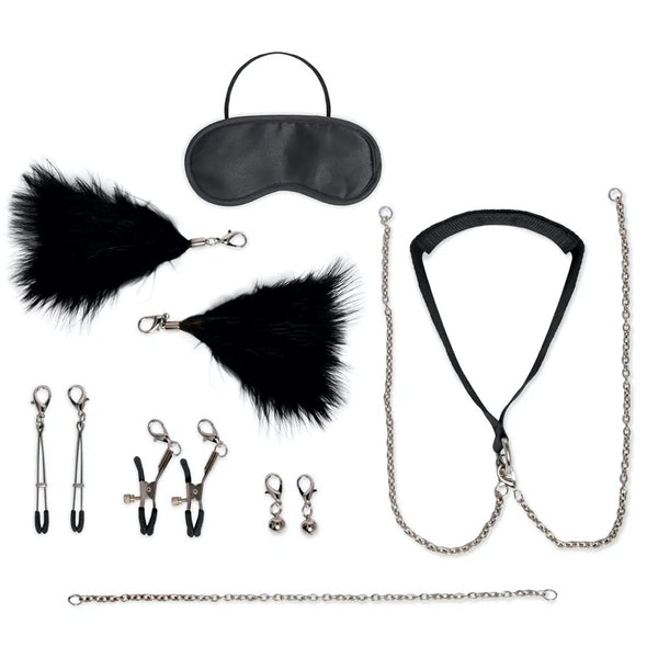 Lux Fetish 12 Piece Interchangeable Collar and Nipple Clips Set - Extreme Toyz Singapore - https://extremetoyz.com.sg - Sex Toys and Lingerie Online Store - Bondage Gear / Vibrators / Electrosex Toys / Wireless Remote Control Vibes / Sexy Lingerie and Role Play / BDSM / Dungeon Furnitures / Dildos and Strap Ons &nbsp;/ Anal and Prostate Massagers / Anal Douche and Cleaning Aide / Delay Sprays and Gels / Lubricants and more...