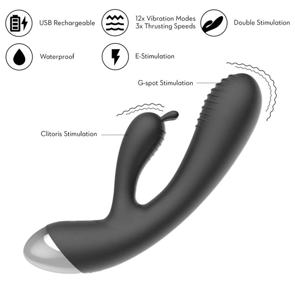 Shots America  ElectroShock E-Stim Rabbit Vibrator - Extreme Toyz Singapore - https://extremetoyz.com.sg - Sex Toys and Lingerie Online Store - Bondage Gear / Vibrators / Electrosex Toys / Wireless Remote Control Vibes / Sexy Lingerie and Role Play / BDSM / Dungeon Furnitures / Dildos and Strap Ons  / Anal and Prostate Massagers / Anal Douche and Cleaning Aide / Delay Sprays and Gels / Lubricants and more...