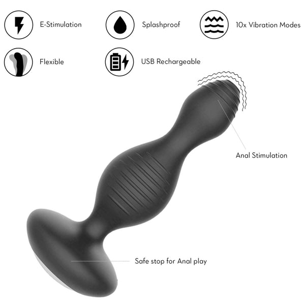 Shots America ElectroShock E-Stim Vibrating Butt Plug - Extreme Toyz Singapore - https://extremetoyz.com.sg - Sex Toys and Lingerie Online Store - Bondage Gear / Vibrators / Electrosex Toys / Wireless Remote Control Vibes / Sexy Lingerie and Role Play / BDSM / Dungeon Furnitures / Dildos and Strap Ons  / Anal and Prostate Massagers / Anal Douche and Cleaning Aide / Delay Sprays and Gels / Lubricants and more...