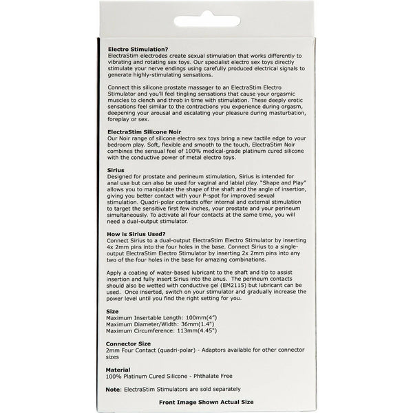 Noir Sirius Electro Prostate Massager