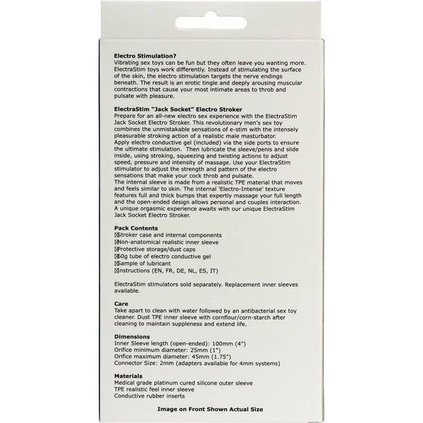 Jack Socket E-Stim Stroker - Standard