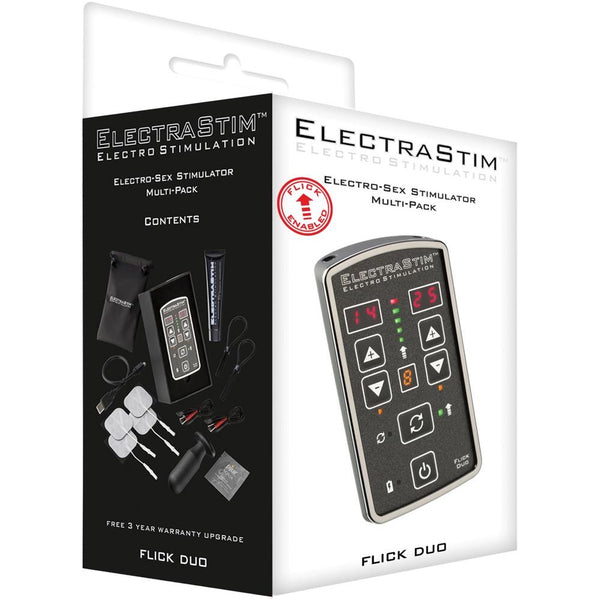 ELECTRASTIM Flick Duo Dual Output Stimulator Multi-Pack - EM80-M - Extreme Toyz Singapore - https://extremetoyz.com.sg - Sex Toys and Lingerie Online Store - Bondage Gear / Vibrators / Electrosex Toys / Wireless Remote Control Vibes / Sexy Lingerie and Role Play / BDSM / Dungeon Furnitures / Dildos and Strap Ons  / Anal and Prostate Massagers / Anal Douche and Cleaning Aide / Delay Sprays and Gels / Lubricants and more...