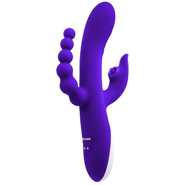 Lick Me Rechargeable Triple-Action Clitoral Tongue-Licking Vibrator