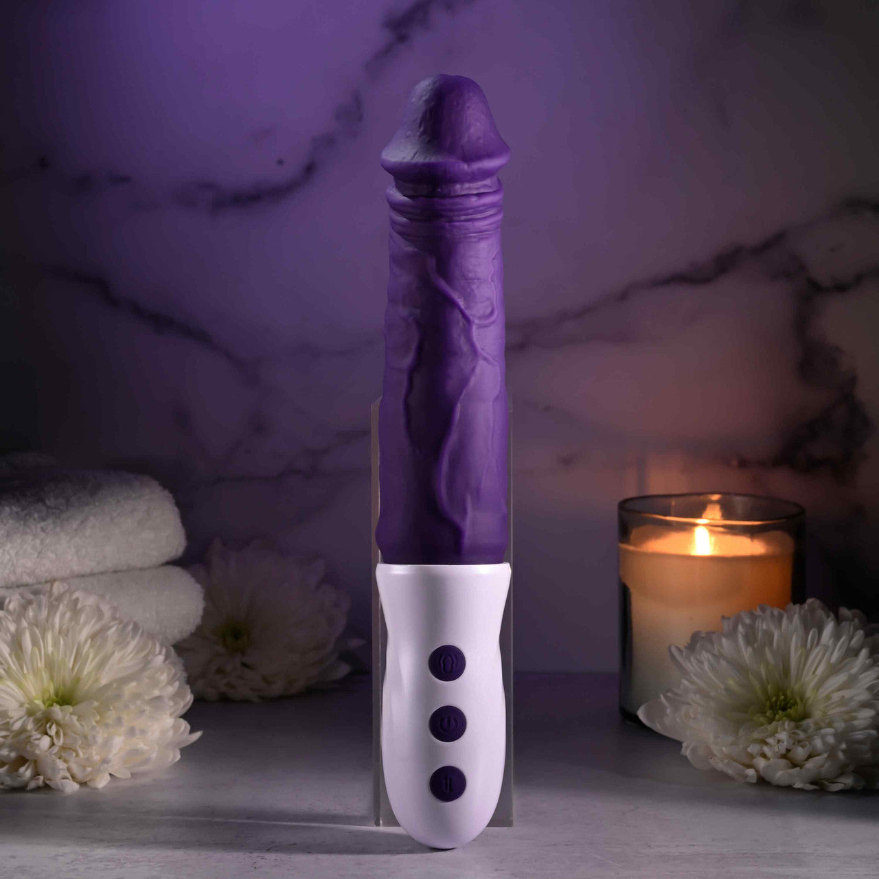 Plum Thrust Rechargeable Thrusting Dildo