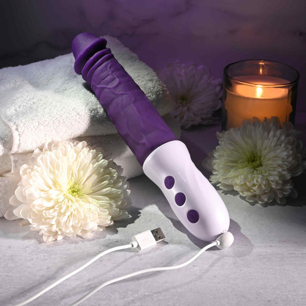 Plum Thrust Rechargeable Thrusting Dildo