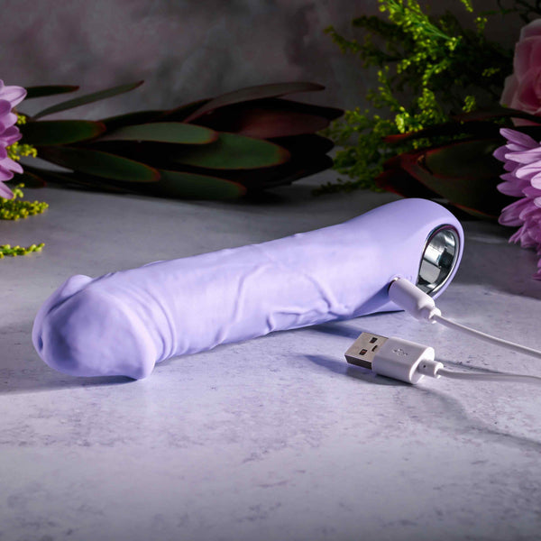 Purple Fantasy 10-Function Rechargeable Vibrating Dildo