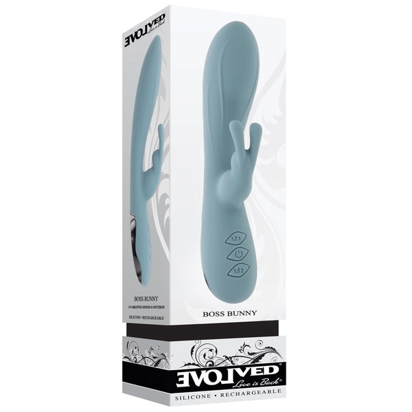 Boss Bunny 10-Function Rechargeable Dual Sensations Rabbit Vibrator