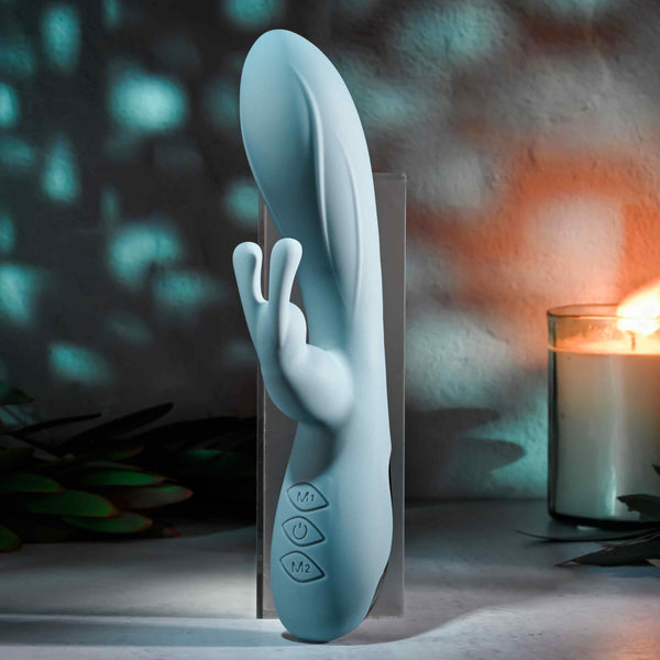 Boss Bunny 10-Function Rechargeable Dual Sensations Rabbit Vibrator