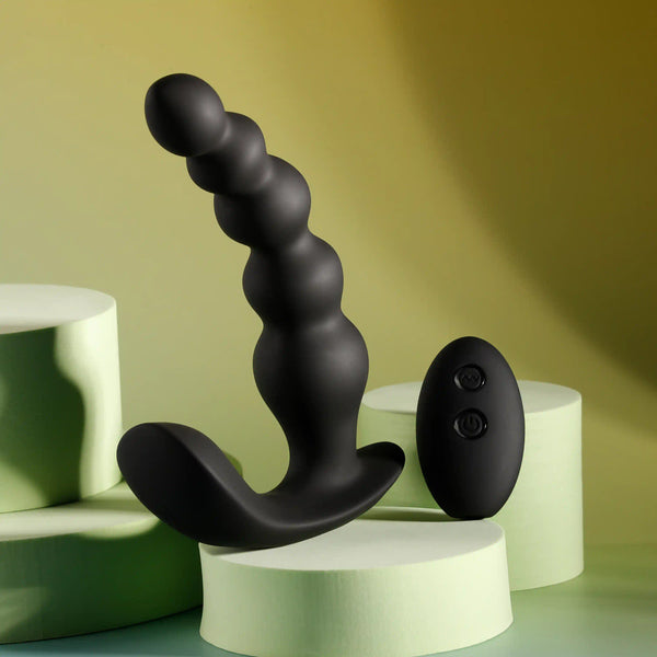 Bead Me Up Remote Controlled 10-Functions  Rechargeable Beaded Curve Anal Vibrator