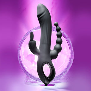 Trifecta 10-Function Rechargeable Triple-Action Vibrator