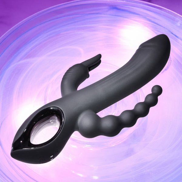 Trifecta 10-Function Rechargeable Triple-Action Vibrator