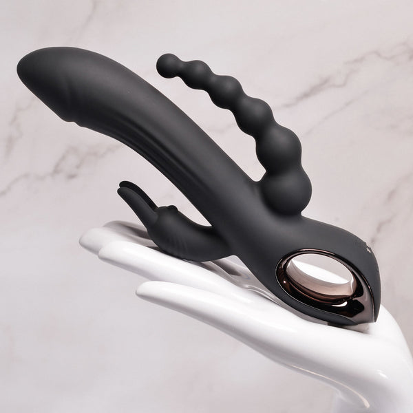 Trifecta 10-Function Rechargeable Triple-Action Vibrator