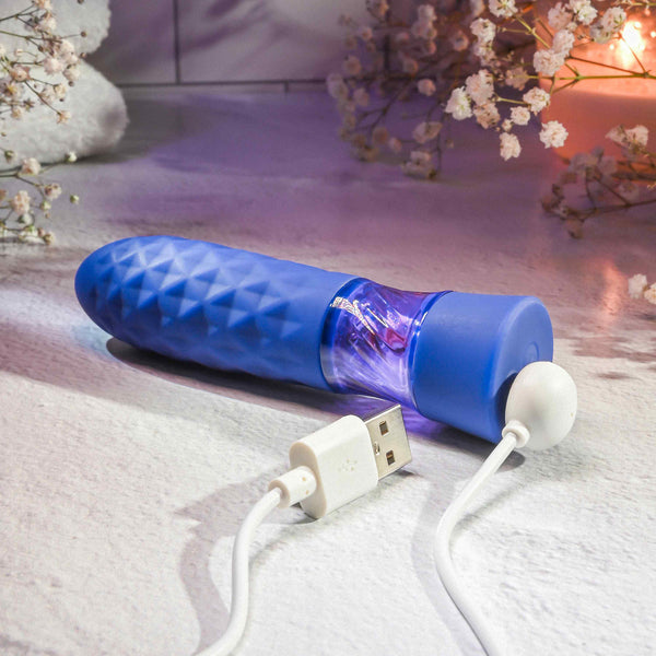 Raver 8-Function Rechargeable Dynamic Light-Up Vibrating Bullet