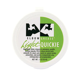 Elbow Grease Light Formula Cream Quickie 1 oz. - Extreme Toyz Singapore - https://extremetoyz.com.sg - Sex Toys and Lingerie Online Store - Bondage Gear / Vibrators / Electrosex Toys / Wireless Remote Control Vibes / Sexy Lingerie and Role Play / BDSM / Dungeon Furnitures / Dildos and Strap Ons &nbsp;/ Anal and Prostate Massagers / Anal Douche and Cleaning Aide / Delay Sprays and Gels / Lubricants and more...