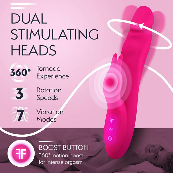 Femme Funn Dual Stimulating Rechargeable Rabbit Vibrator with 360º Rotation - Extreme Toyz Singapore - https://extremetoyz.com.sg - Sex Toys and Lingerie Online Store - Bondage Gear / Vibrators / Electrosex Toys / Wireless Remote Control Vibes / Sexy Lingerie and Role Play / BDSM / Dungeon Furnitures / Dildos and Strap Ons  / Anal and Prostate Massagers / Anal Douche and Cleaning Aide / Delay Sprays and Gels / Lubricants and more...