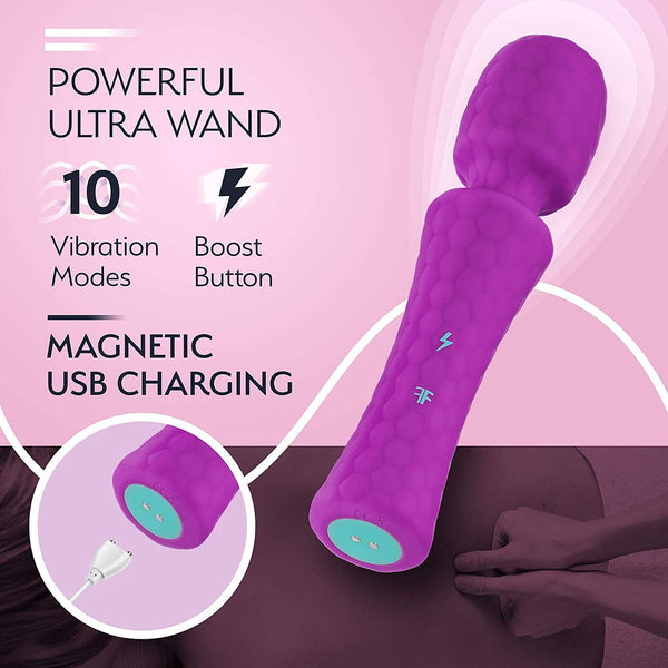 Femmefunn Ultra Wand - Purple - Extreme Toyz Singapore - https://extremetoyz.com.sg - Sex Toys and Lingerie Online Store - Bondage Gear / Vibrators / Electrosex Toys / Wireless Remote Control Vibes / Sexy Lingerie and Role Play / BDSM / Dungeon Furnitures / Dildos and Strap Ons &nbsp;/ Anal and Prostate Massagers / Anal Douche and Cleaning Aide / Delay Sprays and Gels / Lubricants and more...