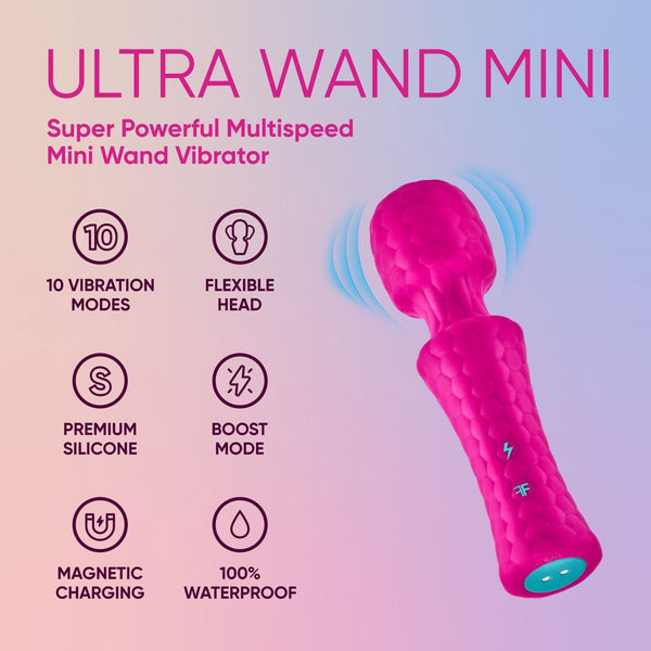 Femme Fun Ultra Wand Mini Rechargeable Vibrator - Extreme Toyz Singapore - https://extremetoyz.com.sg - Sex Toys and Lingerie Online Store - Bondage Gear / Vibrators / Electrosex Toys / Wireless Remote Control Vibes / Sexy Lingerie and Role Play / BDSM / Dungeon Furnitures / Dildos and Strap Ons  / Anal and Prostate Massagers / Anal Douche and Cleaning Aide / Delay Sprays and Gels / Lubricants and more...