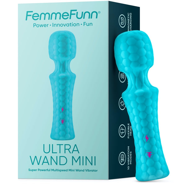 Femmefunn Ultra Wand Mini - Turquoise - Extreme Toyz Singapore - https://extremetoyz.com.sg - Sex Toys and Lingerie Online Store - Bondage Gear / Vibrators / Electrosex Toys / Wireless Remote Control Vibes / Sexy Lingerie and Role Play / BDSM / Dungeon Furnitures / Dildos and Strap Ons &nbsp;/ Anal and Prostate Massagers / Anal Douche and Cleaning Aide / Delay Sprays and Gels / Lubricants and more...