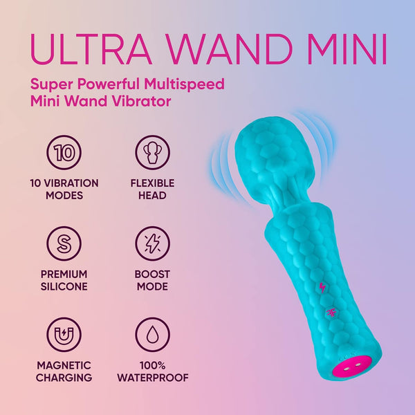 Femmefunn Ultra Wand Mini - Turquoise - Extreme Toyz Singapore - https://extremetoyz.com.sg - Sex Toys and Lingerie Online Store - Bondage Gear / Vibrators / Electrosex Toys / Wireless Remote Control Vibes / Sexy Lingerie and Role Play / BDSM / Dungeon Furnitures / Dildos and Strap Ons &nbsp;/ Anal and Prostate Massagers / Anal Douche and Cleaning Aide / Delay Sprays and Gels / Lubricants and more...