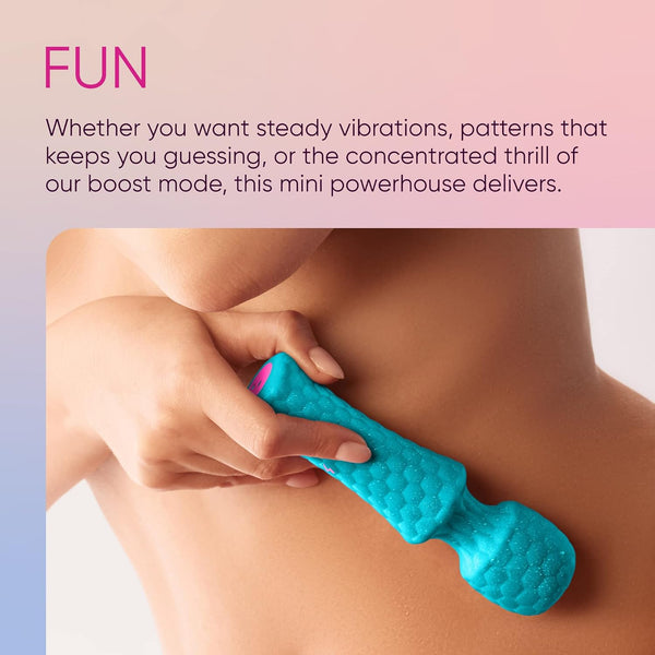 Femmefunn Ultra Wand Mini - Turquoise - Extreme Toyz Singapore - https://extremetoyz.com.sg - Sex Toys and Lingerie Online Store - Bondage Gear / Vibrators / Electrosex Toys / Wireless Remote Control Vibes / Sexy Lingerie and Role Play / BDSM / Dungeon Furnitures / Dildos and Strap Ons &nbsp;/ Anal and Prostate Massagers / Anal Douche and Cleaning Aide / Delay Sprays and Gels / Lubricants and more...