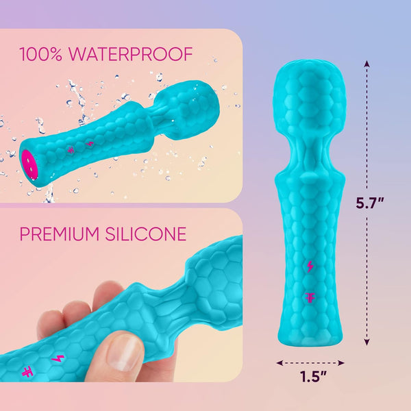 Femmefunn Ultra Wand Mini - Turquoise - Extreme Toyz Singapore - https://extremetoyz.com.sg - Sex Toys and Lingerie Online Store - Bondage Gear / Vibrators / Electrosex Toys / Wireless Remote Control Vibes / Sexy Lingerie and Role Play / BDSM / Dungeon Furnitures / Dildos and Strap Ons &nbsp;/ Anal and Prostate Massagers / Anal Douche and Cleaning Aide / Delay Sprays and Gels / Lubricants and more...