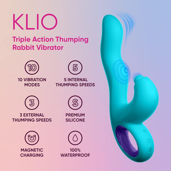 Femmefunn Klio Triple Action Thumping Rabbit Vibrator - Extreme Toyz Singapore - https://extremetoyz.com.sg - Sex Toys and Lingerie Online Store - Bondage Gear / Vibrators / Electrosex Toys / Wireless Remote Control Vibes / Sexy Lingerie and Role Play / BDSM / Dungeon Furnitures / Dildos and Strap Ons &nbsp;/ Anal and Prostate Massagers / Anal Douche and Cleaning Aide / Delay Sprays and Gels / Lubricants and more...