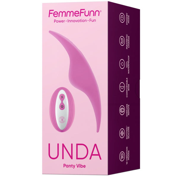 Femmefunn Unda Remote Wearable Panty Vibrator - Pink -Femmefunn Unda Remote Wearable Panty Vibrator - Pink - Extreme Toyz Singapore - https://extremetoyz.com.sg - Sex Toys and Lingerie Online Store - Bondage Gear / Vibrators / Electrosex Toys / Wireless Remote Control Vibes / Sexy Lingerie and Role Play / BDSM / Dungeon Furnitures / Dildos and Strap Ons &nbsp;/ Anal and Prostate Massagers / Anal Douche and Cleaning Aide / Delay Sprays and Gels / Lubricants and more...