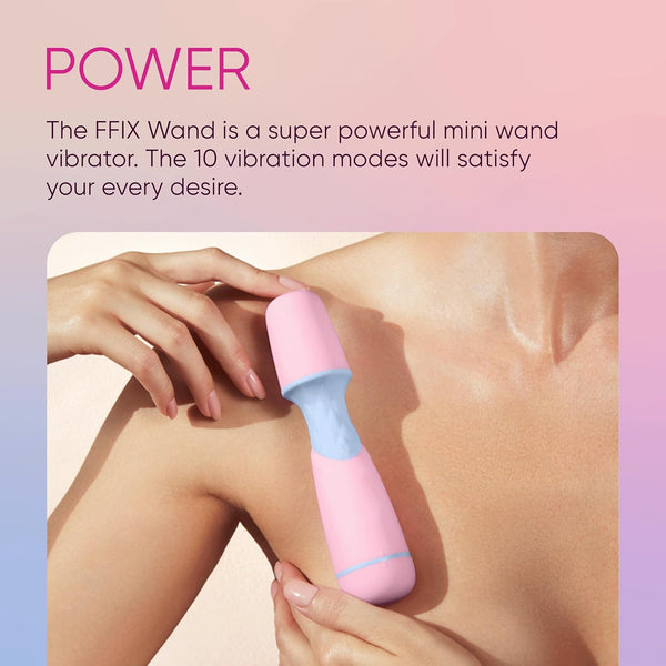 Femmefunn ffix Wand Battery-Operated Mini Vibrator - Light Pink - Extreme Toyz Singapore - https://extremetoyz.com.sg - Sex Toys and Lingerie Online Store - Bondage Gear / Vibrators / Electrosex Toys / Wireless Remote Control Vibes / Sexy Lingerie and Role Play / BDSM / Dungeon Furnitures / Dildos and Strap Ons &nbsp;/ Anal and Prostate Massagers / Anal Douche and Cleaning Aide / Delay Sprays and Gels / Lubricants and more...