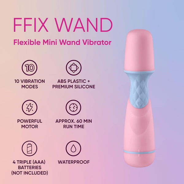 Femmefunn ffix Wand Battery-Operated Mini Vibrator - Light Pink - Extreme Toyz Singapore - https://extremetoyz.com.sg - Sex Toys and Lingerie Online Store - Bondage Gear / Vibrators / Electrosex Toys / Wireless Remote Control Vibes / Sexy Lingerie and Role Play / BDSM / Dungeon Furnitures / Dildos and Strap Ons &nbsp;/ Anal and Prostate Massagers / Anal Douche and Cleaning Aide / Delay Sprays and Gels / Lubricants and more...