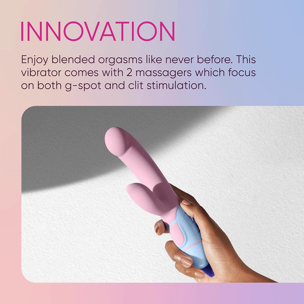 Femmefunn ffix Rabbit Battery-Operated Vibrator - Light Pink - Extreme Toyz Singapore - https://extremetoyz.com.sg - Sex Toys and Lingerie Online Store - Bondage Gear / Vibrators / Electrosex Toys / Wireless Remote Control Vibes / Sexy Lingerie and Role Play / BDSM / Dungeon Furnitures / Dildos and Strap Ons &nbsp;/ Anal and Prostate Massagers / Anal Douche and Cleaning Aide / Delay Sprays and Gels / Lubricants and more...