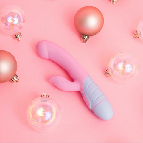 Femmefunn ffix Rabbit Battery-Operated Vibrator - Light Pink - Extreme Toyz Singapore - https://extremetoyz.com.sg - Sex Toys and Lingerie Online Store - Bondage Gear / Vibrators / Electrosex Toys / Wireless Remote Control Vibes / Sexy Lingerie and Role Play / BDSM / Dungeon Furnitures / Dildos and Strap Ons &nbsp;/ Anal and Prostate Massagers / Anal Douche and Cleaning Aide / Delay Sprays and Gels / Lubricants and more...