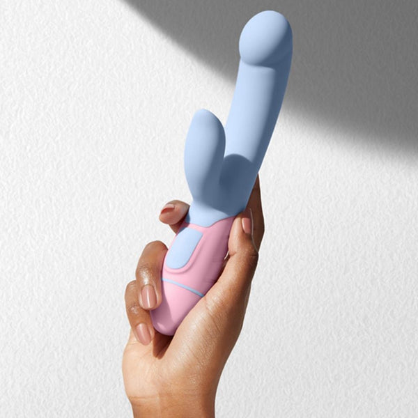 Femmefunn ffix Rabbit Battery-Operated Vibrator - Light Blue - Extreme Toyz Singapore - https://extremetoyz.com.sg - Sex Toys and Lingerie Online Store - Bondage Gear / Vibrators / Electrosex Toys / Wireless Remote Control Vibes / Sexy Lingerie and Role Play / BDSM / Dungeon Furnitures / Dildos and Strap Ons &nbsp;/ Anal and Prostate Massagers / Anal Douche and Cleaning Aide / Delay Sprays and Gels / Lubricants and more...