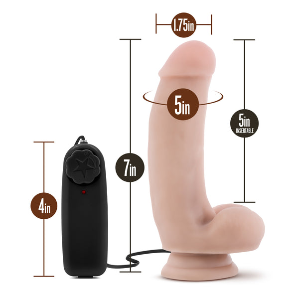 Coverboy The Quarterback 7" Remote Control Vibrating Dildo with Balls