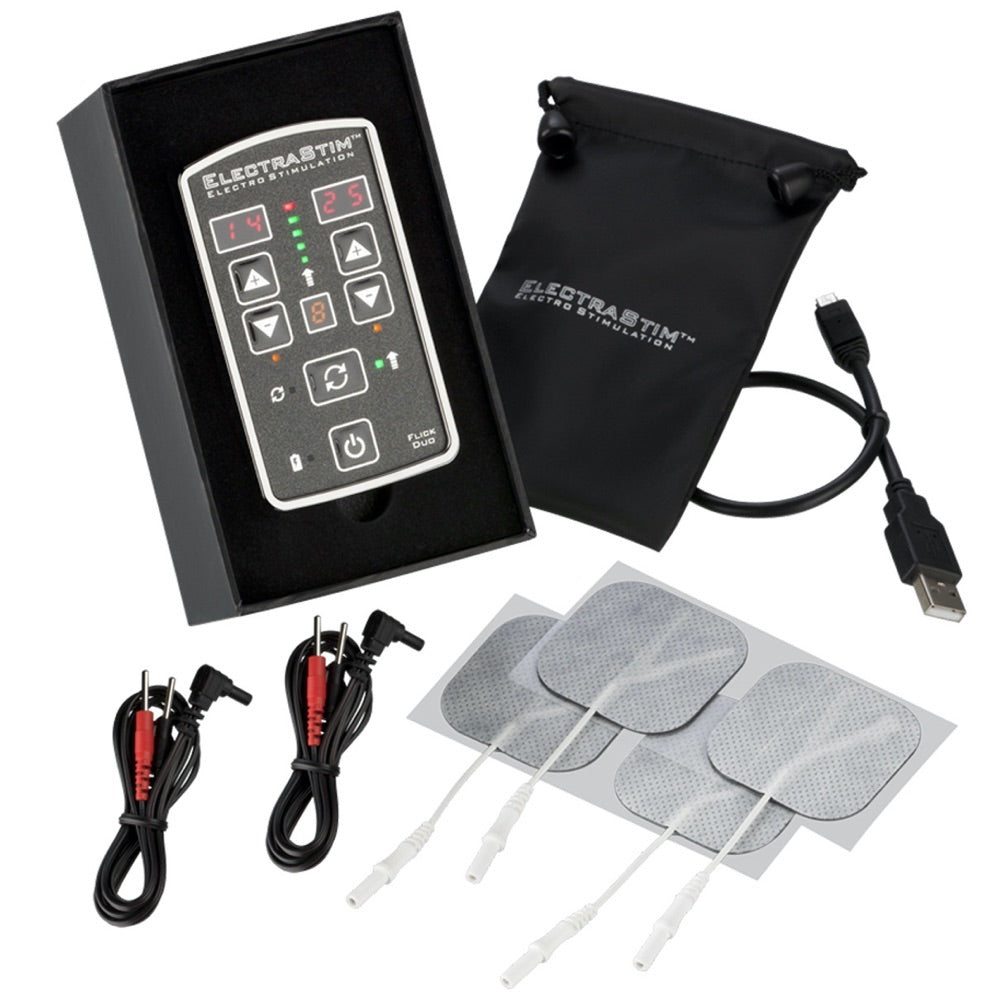 ELECTRASTIM Flick Duo Dual Output Stimulator - EM80-E - Extreme Toyz Singapore - https://extremetoyz.com.sg - Sex Toys and Lingerie Online Store - Bondage Gear / Vibrators / Electrosex Toys / Wireless Remote Control Vibes / Sexy Lingerie and Role Play / BDSM / Dungeon Furnitures / Dildos and Strap Ons  / Anal and Prostate Massagers / Anal Douche and Cleaning Aide / Delay Sprays and Gels / Lubricants and more...