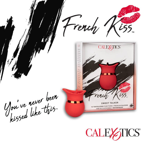 CalExotics French Kiss Sweet Talker Rechargeable Fluttering Tongue Vibrator - Extreme Toyz Singapore - https://extremetoyz.com.sg - Sex Toys and Lingerie Online Store - Bondage Gear / Vibrators / Electrosex Toys / Wireless Remote Control Vibes / Sexy Lingerie and Role Play / BDSM / Dungeon Furnitures / Dildos and Strap Ons &nbsp;/ Anal and Prostate Massagers / Anal Douche and Cleaning Aide / Delay Sprays and Gels / Lubricants and more...