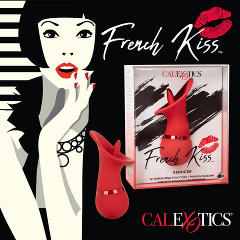 CalExotics French Kiss Seducer Rechargeable Teasing Tongue Vibrator - Extreme Toyz Singapore - https://extremetoyz.com.sg - Sex Toys and Lingerie Online Store