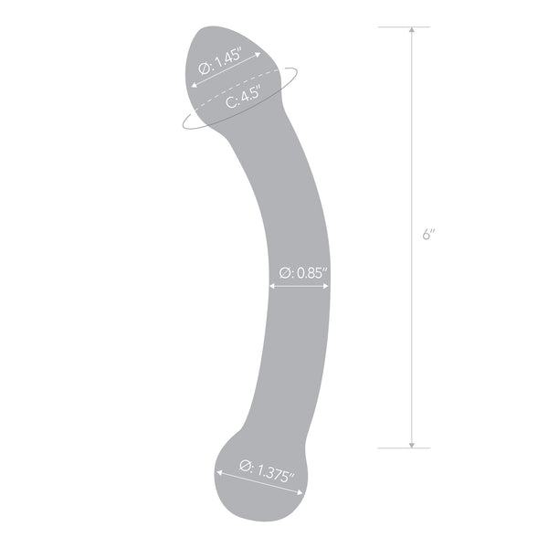 Glas 7" Curved Handblown Glass G-Spot Dildo - Extreme Toyz Singapore - https://extremetoyz.com.sg - Sex Toys and Lingerie Online Store - Bondage Gear / Vibrators / Electrosex Toys / Wireless Remote Control Vibes / Sexy Lingerie and Role Play / BDSM / Dungeon Furnitures / Dildos and Strap Ons &nbsp;/ Anal and Prostate Massagers / Anal Douche and Cleaning Aide / Delay Sprays and Gels / Lubricants and more...