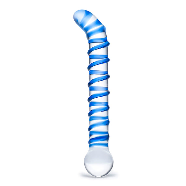 Glas 6.5" Mr. Swirly G-Spot Handblown Glass Dildo - Extreme Toyz Singapore - https://extremetoyz.com.sg - Sex Toys and Lingerie Online Store - Bondage Gear / Vibrators / Electrosex Toys / Wireless Remote Control Vibes / Sexy Lingerie and Role Play / BDSM / Dungeon Furnitures / Dildos and Strap Ons &nbsp;/ Anal and Prostate Massagers / Anal Douche and Cleaning Aide / Delay Sprays and Gels / Lubricants and more...