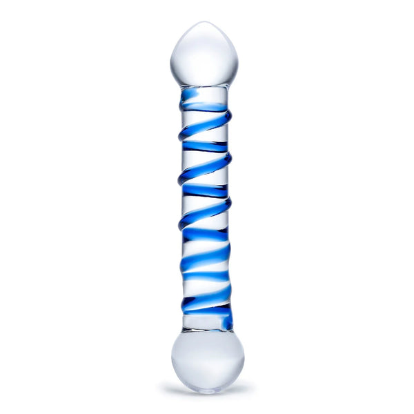 6.5" Spiral Double Ended Glass Dildo
