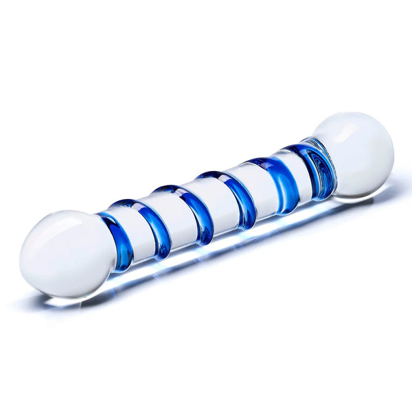 6.5" Spiral Double Ended Glass Dildo