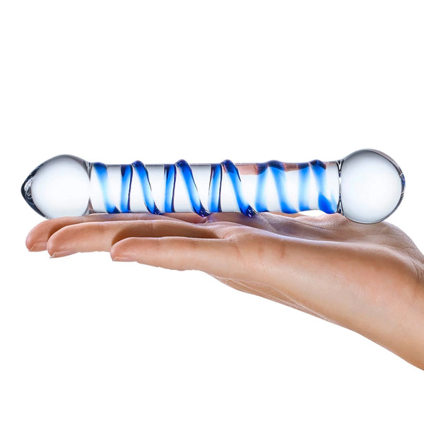 6.5" Spiral Double Ended Glass Dildo
