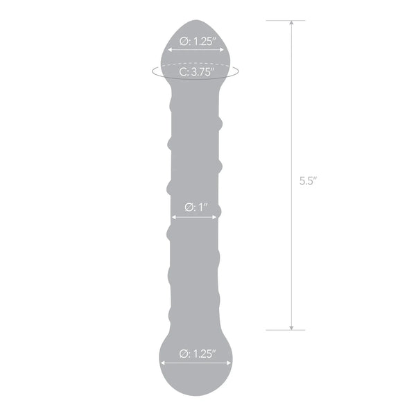 6.5" Spiral Double Ended Glass Dildo