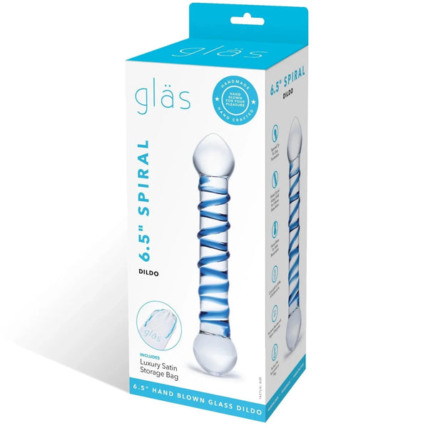 6.5" Spiral Double Ended Glass Dildo