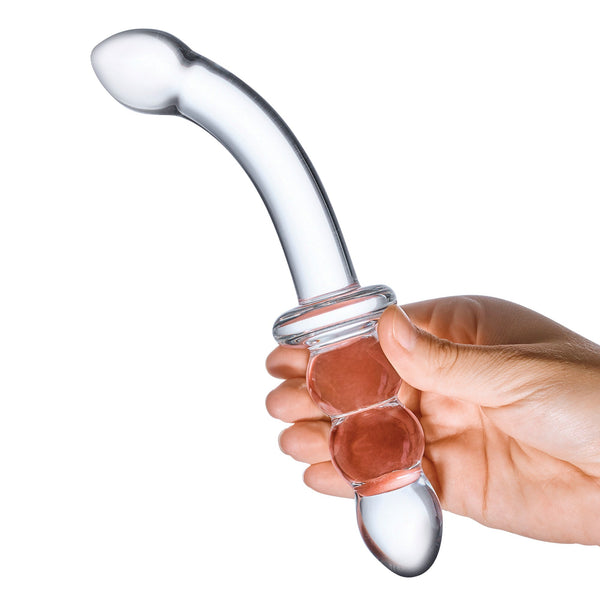 Glas 8" Double Ended G-Spot Handblown Glass Dildo - Extreme Toyz Singapore - https://extremetoyz.com.sg - Sex Toys and Lingerie Online Store - Bondage Gear / Vibrators / Electrosex Toys / Wireless Remote Control Vibes / Sexy Lingerie and Role Play / BDSM / Dungeon Furnitures / Dildos and Strap Ons &nbsp;/ Anal and Prostate Massagers / Anal Douche and Cleaning Aide / Delay Sprays and Gels / Lubricants and more...