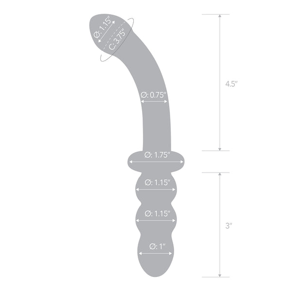 Glas 8" Double Ended G-Spot Handblown Glass Dildo - Extreme Toyz Singapore - https://extremetoyz.com.sg - Sex Toys and Lingerie Online Store - Bondage Gear / Vibrators / Electrosex Toys / Wireless Remote Control Vibes / Sexy Lingerie and Role Play / BDSM / Dungeon Furnitures / Dildos and Strap Ons &nbsp;/ Anal and Prostate Massagers / Anal Douche and Cleaning Aide / Delay Sprays and Gels / Lubricants and more...