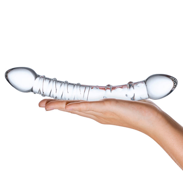 Glas Double Trouble Handblown Glass Dildo - Extreme Toyz Singapore - https://extremetoyz.com.sg - Sex Toys and Lingerie Online Store - Bondage Gear / Vibrators / Electrosex Toys / Wireless Remote Control Vibes / Sexy Lingerie and Role Play / BDSM / Dungeon Furnitures / Dildos and Strap Ons &nbsp;/ Anal and Prostate Massagers / Anal Douche and Cleaning Aide / Delay Sprays and Gels / Lubricants and more...